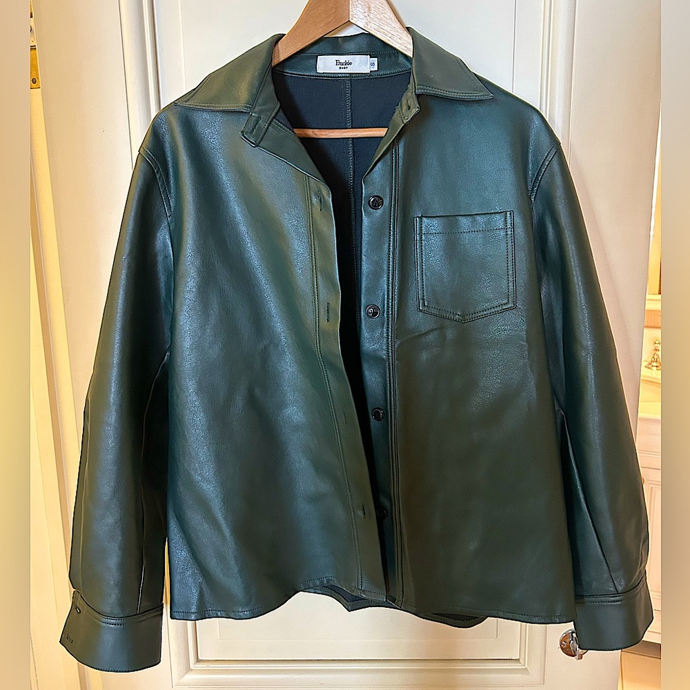 Faux Leather Overshirt